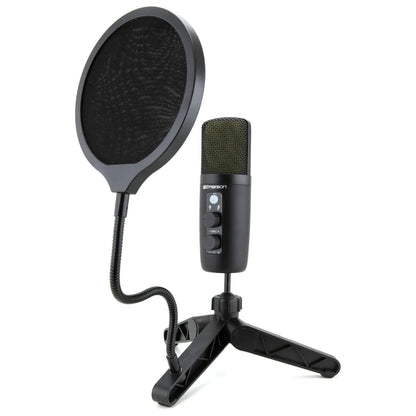 Emerson USB Gaming and Streaming Condenser Microphone with LED Lighting
